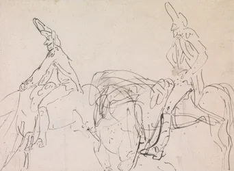 Two Studies of a French Cavalryman